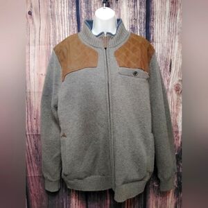 Men's Duluth trading Gray and Brown Sweater